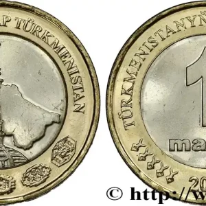 Top Qualité TURKMÉNISTAN 1 Manat 2010 British Royal Mint fwo_517147 Monde