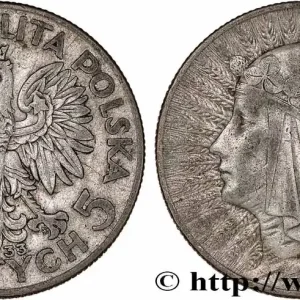 POLOGNE 5 Zlotych reine Jadwiga 1933 Varsovie fwo_777239 Monde Prix Promo
