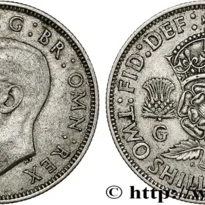 Prix Cassé ROYAUME-UNI 1 Florin (2 Shillings) Georges VI 1941 fwo_796002 Monde