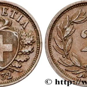 Livraison Mondiale SUISSE 2 Centimes (Rappen) croix suisse 1932 Berne - B fwo_816150 Monde