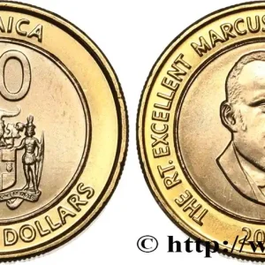 JAMAÏQUE 20 Dollars armes / Marcus Garvey, héros national 2001 fwo_819071 Monde Petit Prix