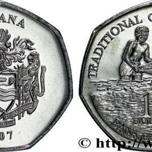 Nouvelle Collection GUYANA 10 Dollars armes du Guyana / chercheur d’or 2007 fwo_824786 Monde