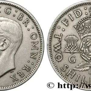 ROYAUME-UNI 1 Florin (2 Shillings) Georges VI 1949 fwo_827569 Monde Super Prix