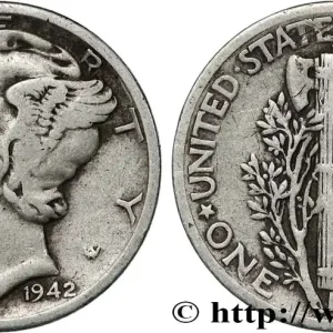 Petit Prix ÉTATS-UNIS D'AMÉRIQUE 1 Dime Mercury 1942 Philadelphie fwo_832772 Monde