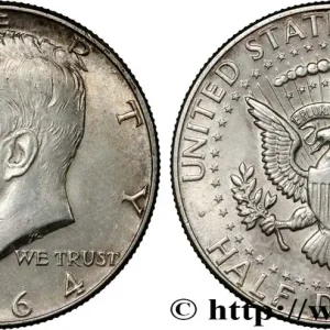 ÉTATS-UNIS D'AMÉRIQUE 1/2 Dollar Kennedy 1964 Philadelphie fwo_833993 Monde Gros Lot