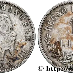 ITALIE 1 Lira Victor Emmanuel II 1863 Milan fwo_838758 Monde Offre Exclusive