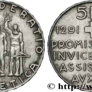 SUISSE 5 Francs 650e anniversaire de la confédération 1941 Berne fwo_840816 Monde Certifié