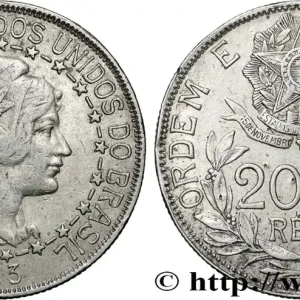 BRÉSIL 2000 Reis “Liberté” 1913 fwo_841385 Monde Prix Choc