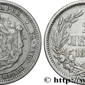 Prix Bas BULGARIE 2 Leva Alexandre Ier 1882 fwo_841419 Monde