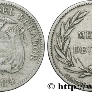 Top Vente ÉQUATEUR 1/2 Decimo 1884 Heaton fwo_841456 Monde