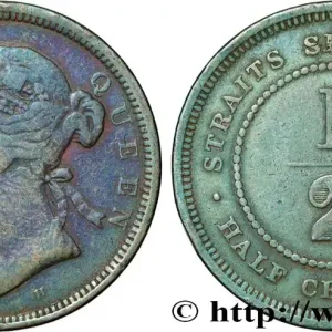 MALAISIE - ÉTABLISSEMENTS DES DÉTROITS 1/2 Cent Straits Settlements Victoria 1872 fwo_841566 Monde Usine Directe