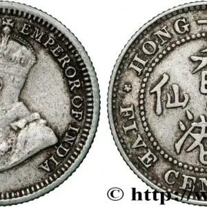 HONG KONG 5 Cents Georges V 1932 fwo_841597 Monde Meilleur Choix