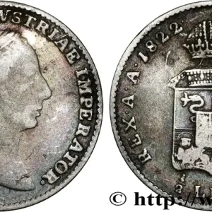 Certifié ITALIE - LOMBARDIE-VENITIE 1/2 Lira Royaume Lombardo-Vénitien François Ier d’Autriche 1822 Milan fwo_841931 Monde