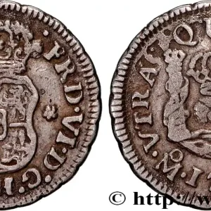 MEXIQUE 1/2 Real au nom de Ferdinand VI 1748 Mexico fwo_841951 Monde Dernier Modèle