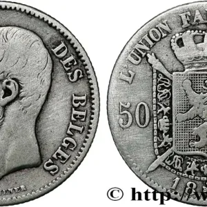 BELGIQUE 50 Centimes Léopold II légende française signature L WIENER 1886 Bruxelles fwo_843083 Monde Offre Exclusive
