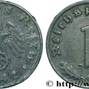 ALLEMAGNE 1 Reichspfennig aigle surmontant une swastika 1942 Karlsruhe fwo_843091 Monde Livraison Mondiale