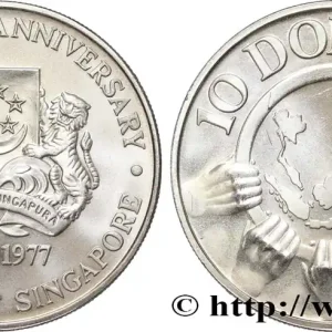 SINGAPOUR 10 Dollars 10e anniversaire de l’ASEAN 1977 fwo_846254 Monde Offre Spéciale