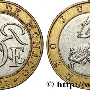 MONACO 10 Francs Rainier III 1991 Paris fwo_848921 Monde Original