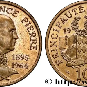 Prix Promo MONACO 10 Francs 25e anniversaire de la mort du prince Pierre 1989 Paris fwo_849010 Monde