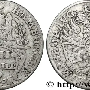 ALLEMAGNE - VILLE LIBRE DE HAMBOURG 4 Schilling armes de la ville 1728 Hambourg fwo_849100 Monde Original