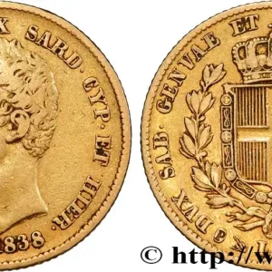 OR, PALLADIUM ET PLATINE INVESTISSEMENT 20 Lire Charles-Albert 1838 Gênes fwo_849221 Monde Solde