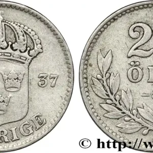 SUÈDE 25 Ore Gustave V 1937 fwo_849500 Monde Premium