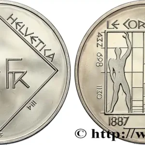 SUISSE 5 Francs Proof 100e anniversaire de la naissance de Charles-Edouard Jeanneret dit Le Corbusier 1987 Berne - B fwo_850426 Monde Solde