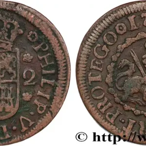 Populaire ESPAGNE 2 Maravedis Philippe V 1746 Ségovie fwo_850528 Monde