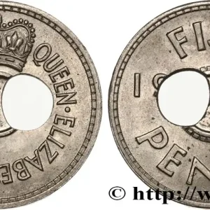 FIDJI 1 Penny Elisabeth II (perforation décentrée) 1967 fwo_561221 Monde Nouveauté