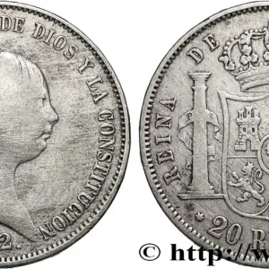 ESPAGNE - ROYAUME D'ESPAGNE - ISABELLE II 20 Reales 1852 Madrid fwo_826527 Monde Jusqu’à Épuisement Des Stocks