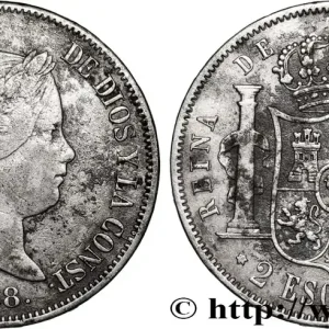 Marque ESPAGNE - ROYAUME D'ESPAGNE - ISABELLE II 2 Escudos 1868 Madrid fwo_826544 Monde