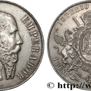 MEXIQUE - MAXIMILIEN Ier 1 Peso 1866 Mexico fwo_832153 Monde Authentique