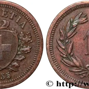 SUISSE 1 Centime (Rappen) 1855 Paris fwo_835869 Monde Offre Spéciale