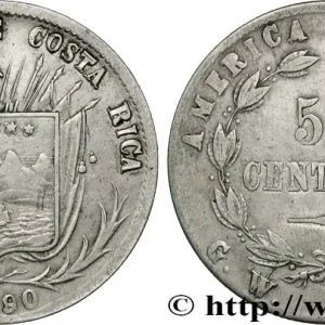 COSTA RICA 50 Centavos 1890 San José fwo_846437 Monde Populaire