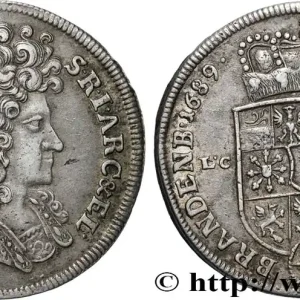 Nouvelle Collection ALLEMAGNE - BRANDEBOURG-PRUSSE 2/3 thaler ou gulden Frédéric III 1689 Berlin fwo_850253 Monde