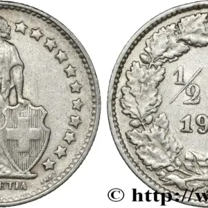 Marque SUISSE 1/2 Franc Helvetia 1952 Berne fwo_554811 Monde