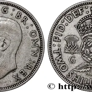 ROYAUME-UNI 1 Florin (2 Shillings) Georges VI 1941 fwo_797954 Monde Vente Directe