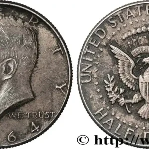 ÉTATS-UNIS D'AMÉRIQUE 1/2 Dollar Kennedy 1964 Philadelphie fwo_830147 Monde Meilleure Vente