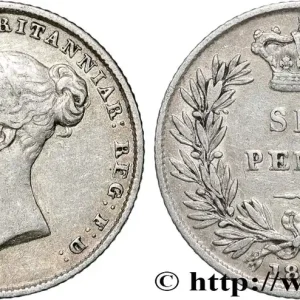 Usine Directe ROYAUME-UNI 6 Pence Victoria tête jeune 1846 Londres fwo_833470 Monde