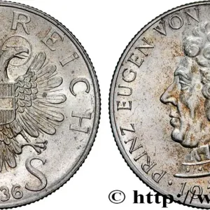 Meilleur Prix AUTRICHE 2 Schilling 200e anniversaire de la mort du Prince Eugène de Savoie 1936 fwo_838598 Monde
