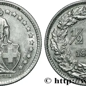 Top Qualité SUISSE 1/2 Franc Helvetia 1960 Berne fwo_839111 Monde