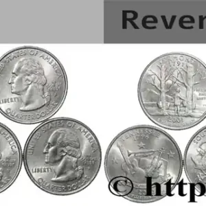 Prix Choc ÉTATS-UNIS D'AMÉRIQUE Lot de sept monnaies 1/4 Dollar 1999-2002 Atelier Divers fwo_839701 Monde