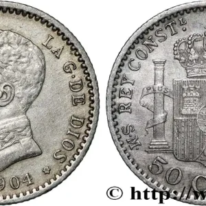 Promotion ESPAGNE 50 Centimos Alphonse XIII S.M.-.V. 1904 Madrid fwo_839714 Monde