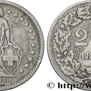SUISSE 2 Francs Helvetia 1878 Berne fwo_840724 Monde Authentique