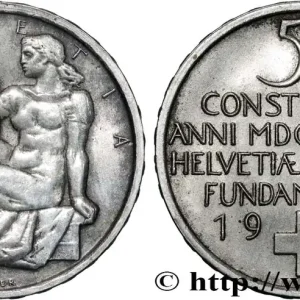 SUISSE 5 Francs centenaire de la constitution suisse 1948 Berne fwo_840820 Monde Livraison Express