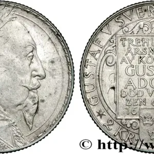 Garantie Incluse SUÈDE 2 Kronor 300e anniversaire du roi Gustave II Adolphe 1932 fwo_841704 Monde