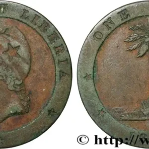 LIBERIA 1 Cent allégorie de la République 1862 fwo_841753 Monde Soldes