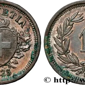 Dernière Chance SUISSE 1 Centime (Rappen) Croix Suisse 1925 Berne fwo_841807 Monde