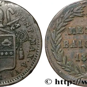 VATICAN ET ÉTATS PONTIFICAUX 1/2 Baiocco Grégoire XVI an 6 1836 Rome fwo_841923 Monde Affaire À Saisir