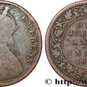 INDES BRITANNIQUES 1/4 Anna Victoria 1887 Bombay fwo_843230 Monde Acheter En Ligne